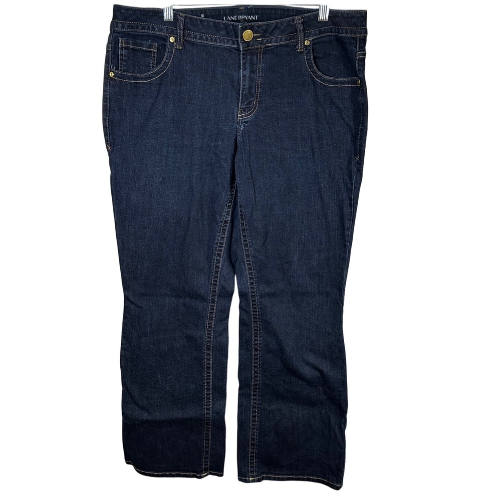 Lane Bryant Bootcut Genius Fit Jeans Women's Size 18 Dark Wash Denim